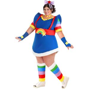 Adult Plus Size Rainbow Brite Costume Women’s Rainbow Brite
