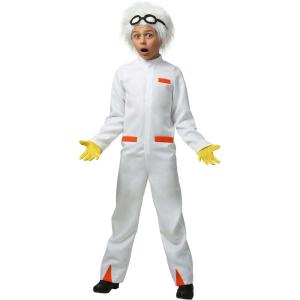 Back to the Future Doc Brown Costume for Kids(Bundle W/ Gloves)