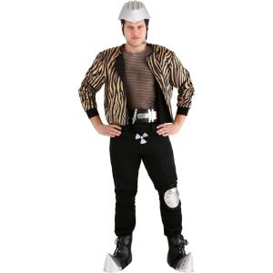 Back to the Future II Griff Costume for Men with Helmet, Jacket, Shirt, Belt, Knee Pad, and Boot Covers