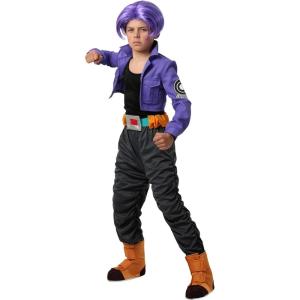 Boys Dragon Ball Z Trunks Halloween Costume | Kids Saiyan Anime Complete Outfit(Costume)