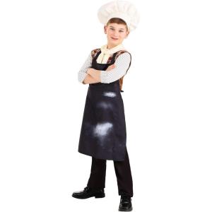 Fairytale Baker Boy’s Costume – Shirt with Vest, Apron, Hat, and Scarf