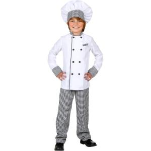 Kid’s Professional Chef Costume, Restaurant Kitchen Cook Uniform for Halloween(Costume)