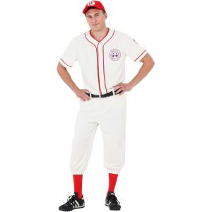 Mens A League of Their Own Coach Jimmy Dugan Baseball Uniform Costume for Adults(Jimmy Dugan Baseball Costume)