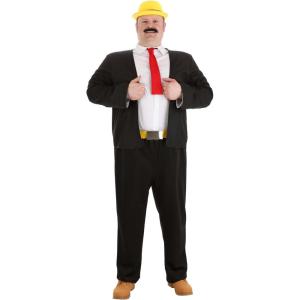 Mens Plus Size Wimpy Popeye Outfit with Hat, Halloween Costume for Adults