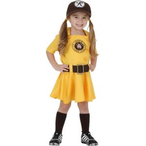 Toddler A League of Their Own Kit Costume – Dress, Belt, Hat, and Socks