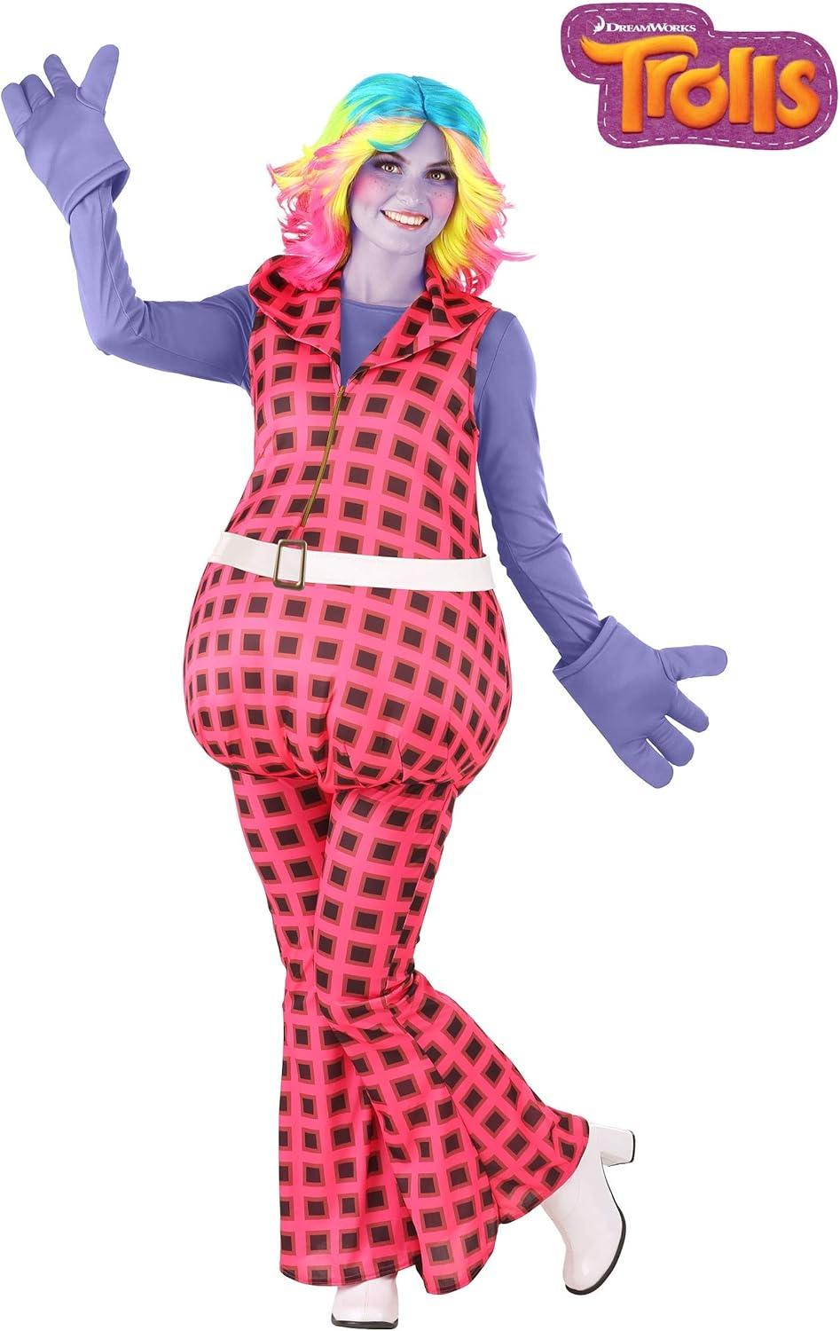 imageAdult Bridget Trolls Lady Glitter Sparkles Trolls Costume with Wig and Gloves