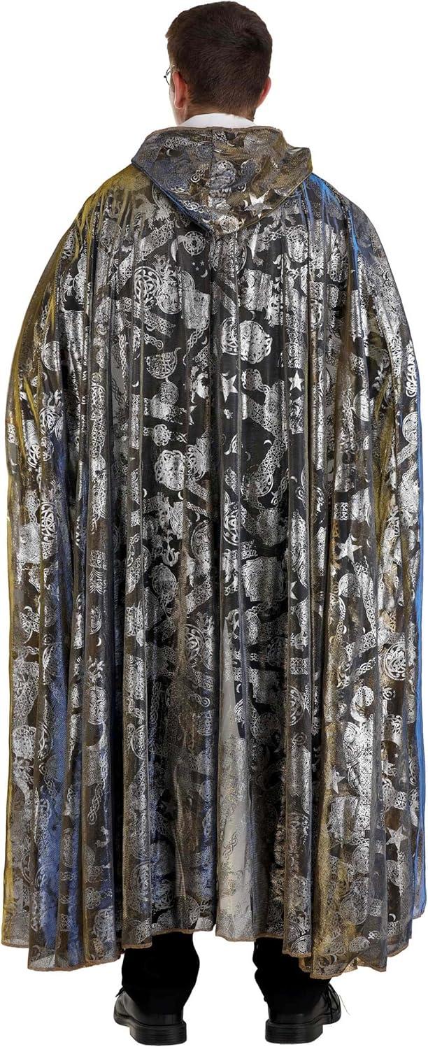 imageAdult Harry Potter Invisibility Cloak Sheer Metallic Design with Front Clasp 54Inch Length Officially Licensed
