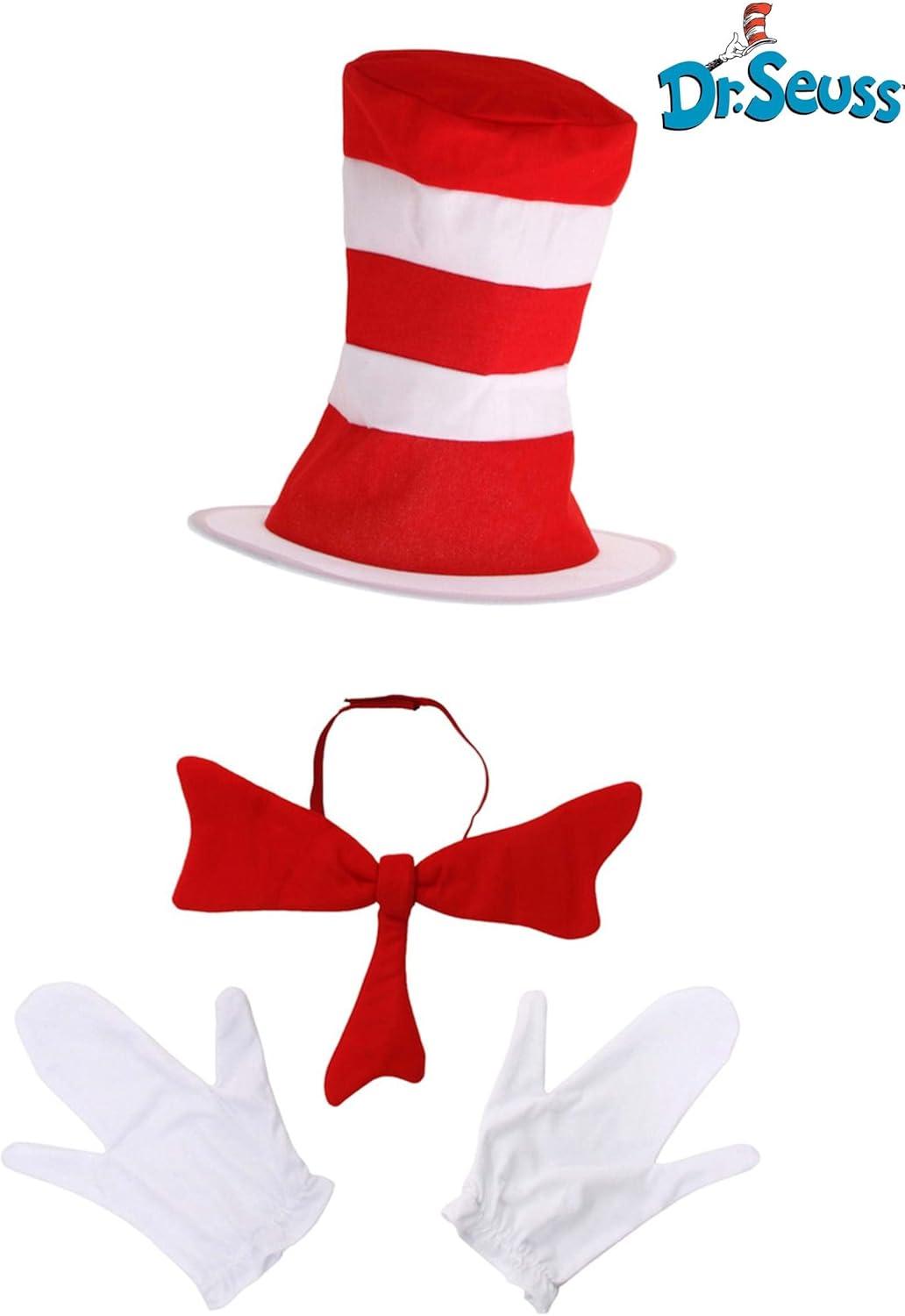imageDr Seuss Cat in the Hat Costume Accessory Kit for AdultsMulticolored