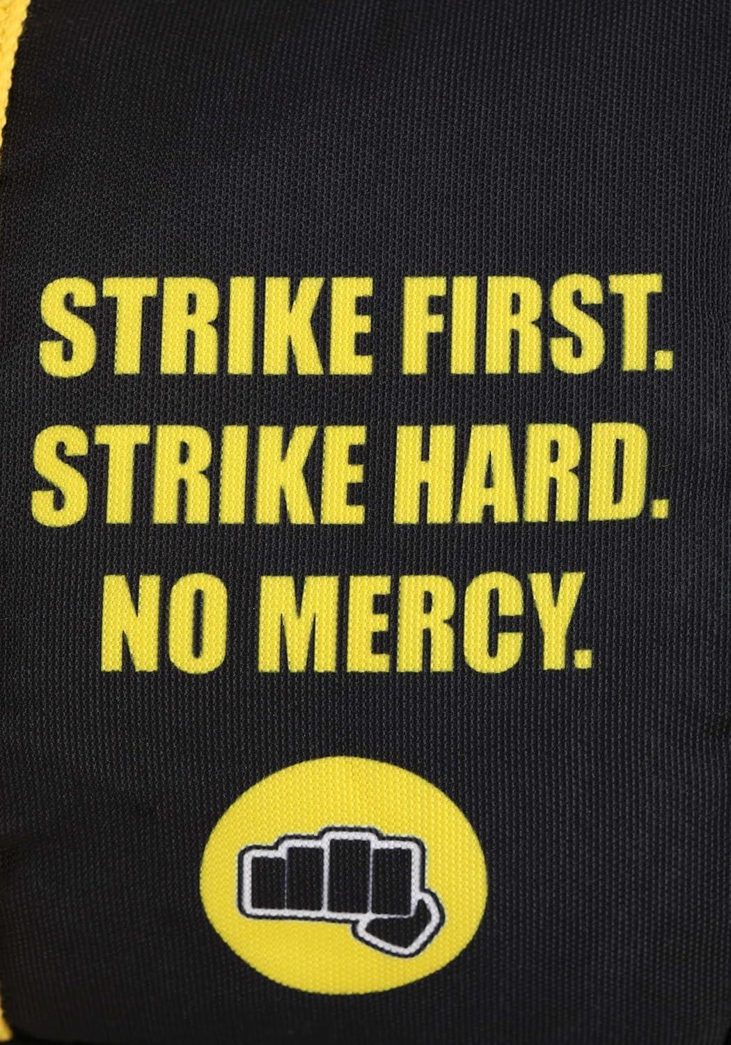imageFun Costumes Authentic Cobra Kai Strike First Strike Hard No Mercy Duffle Bag Karate Combat Training Gym Handbag