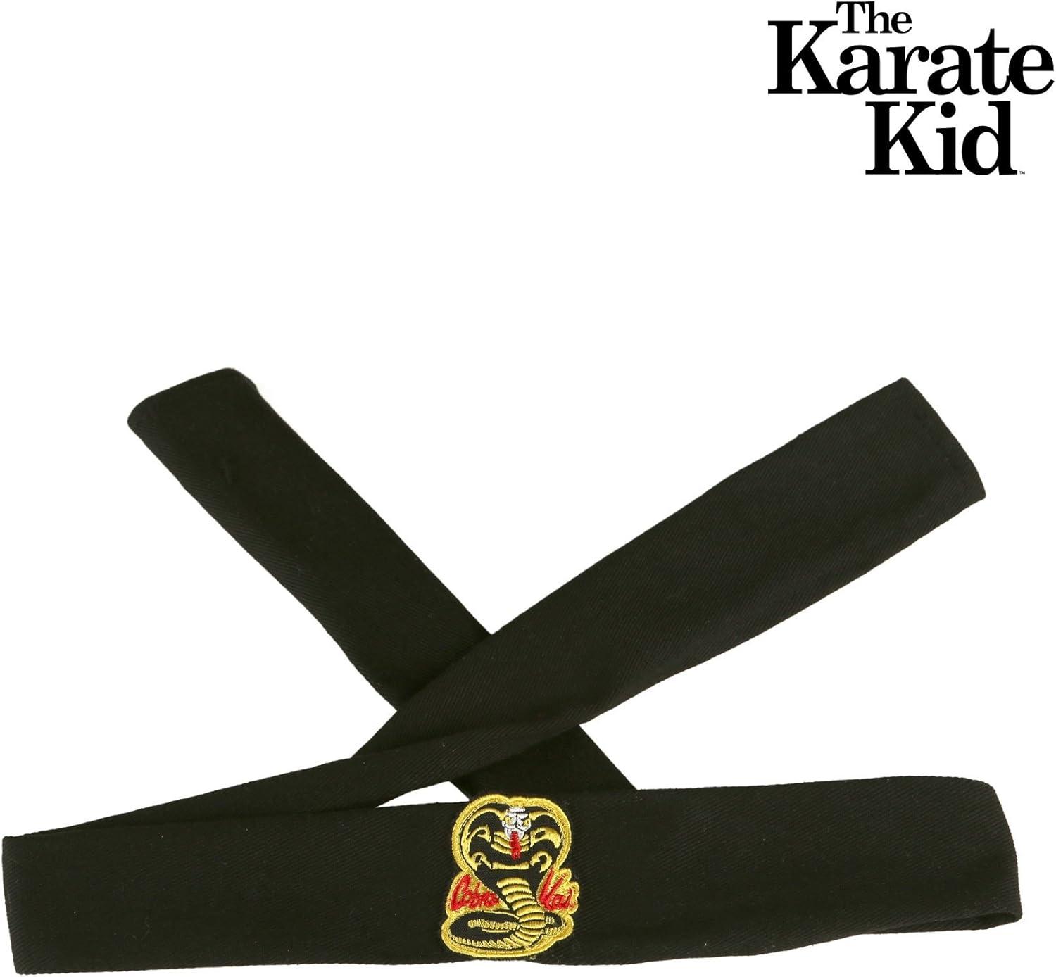 imageKarate Kid Cobra Kai Headband For Adults Cotton Polyester And Rayon Fabric Snake Patch On Front SelfTie