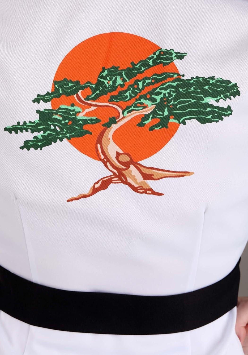 imageKarate Kid Costume for Women DanielSan Martial Arts Outfit for Halloween Tunic Pants Belt ampamp Headband