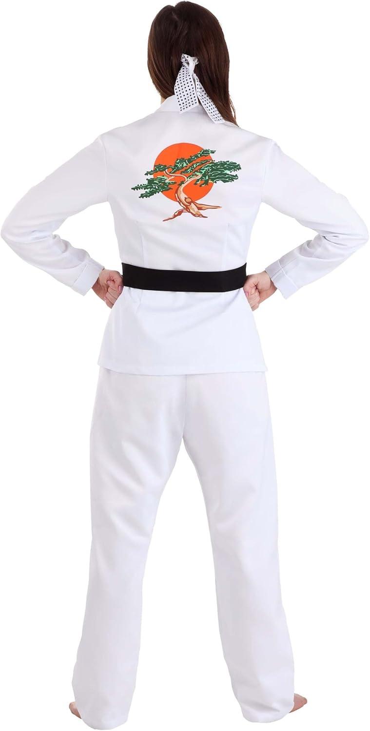 imageKarate Kid Costume for Women DanielSan Martial Arts Outfit for Halloween Tunic Pants Belt ampamp Headband