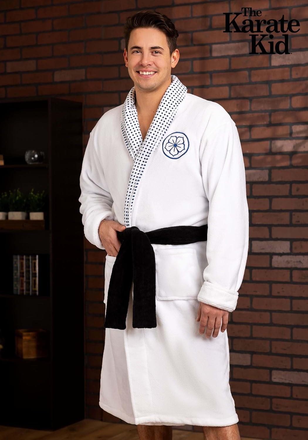 imageKarate Kid Daniel San Bathrobe Costume Robe with Embroidered Design ampamp Functional Pockets