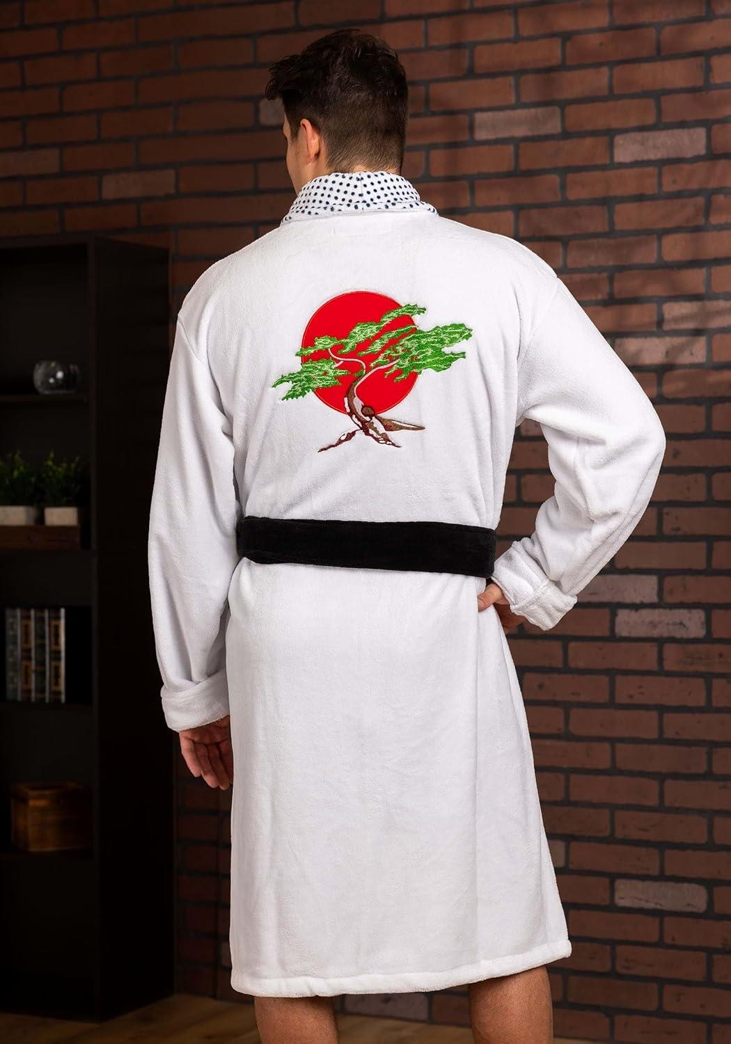 imageKarate Kid Daniel San Bathrobe Costume Robe with Embroidered Design ampamp Functional Pockets