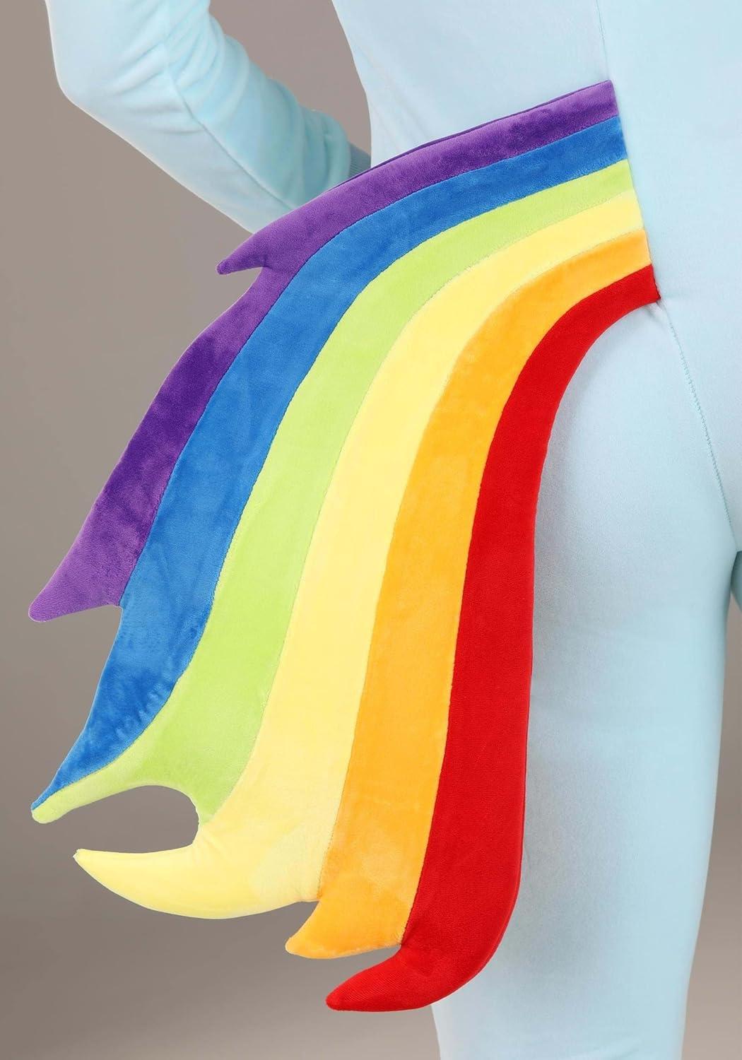 imageMy Little Pony Rainbow Dash Adult Costume Hooded Jumpsuit Wings Tail Mane
