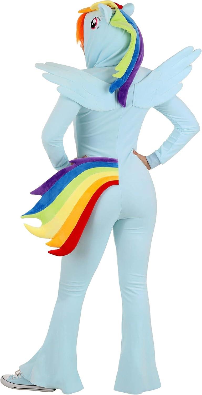 imageMy Little Pony Rainbow Dash Adult Costume Hooded Jumpsuit Wings Tail Mane