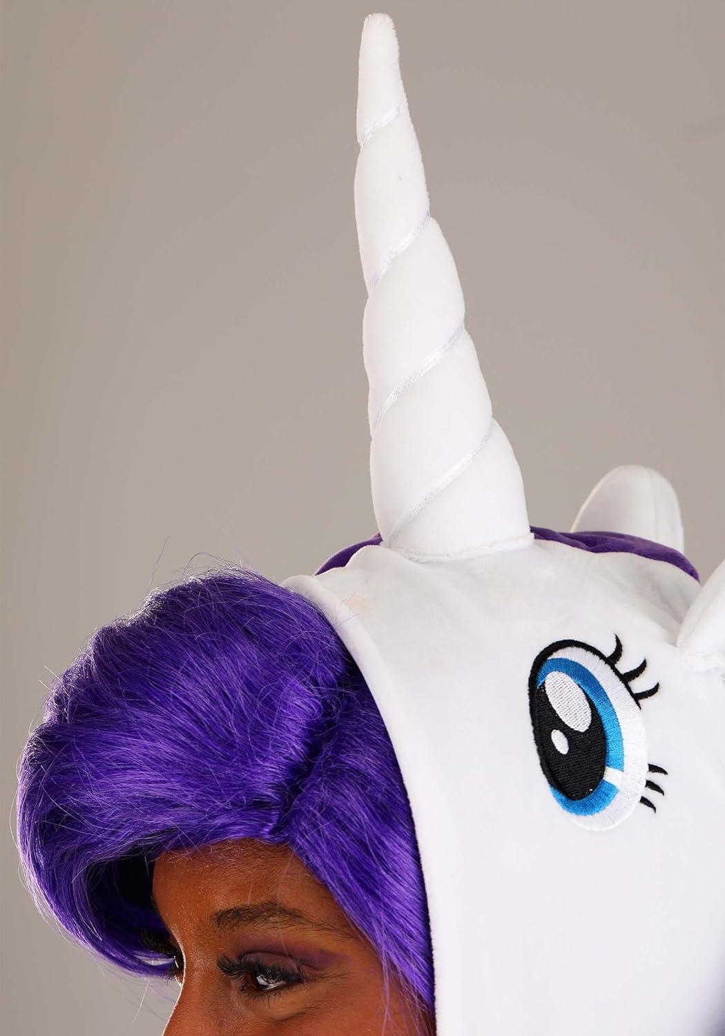 imageMy Little Pony Rarity Costume for Adults Hooded Jumpsuit with Stuffed Tail and Mane