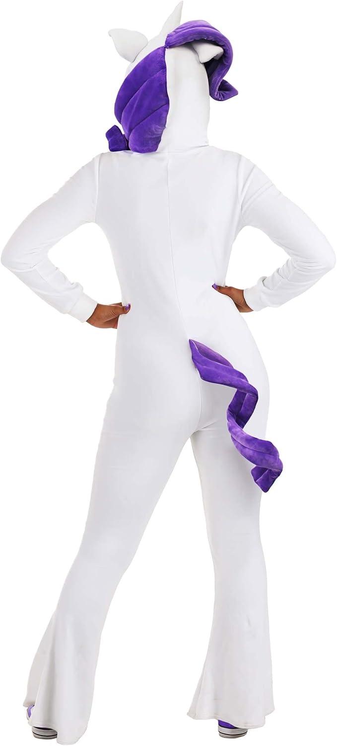imageMy Little Pony Rarity Costume for Adults Hooded Jumpsuit with Stuffed Tail and Mane