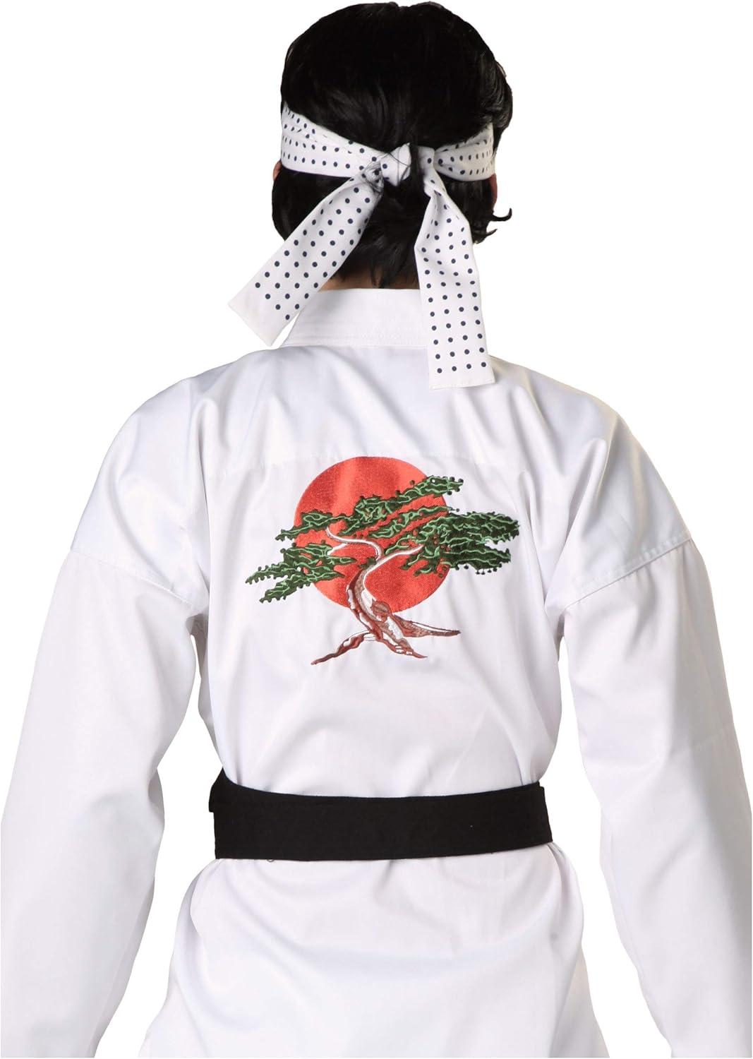 imageThe Karate Kid Costume Daniel San Outfit Miyagi Do Uniform Martial Arts Black Belt Headband Apparel