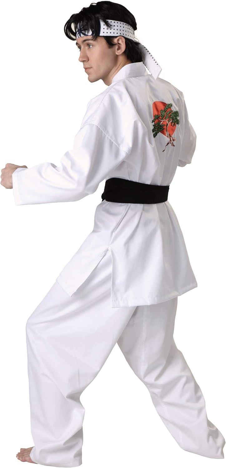 imageThe Karate Kid Costume Daniel San Outfit Miyagi Do Uniform Martial Arts Black Belt Headband Apparel
