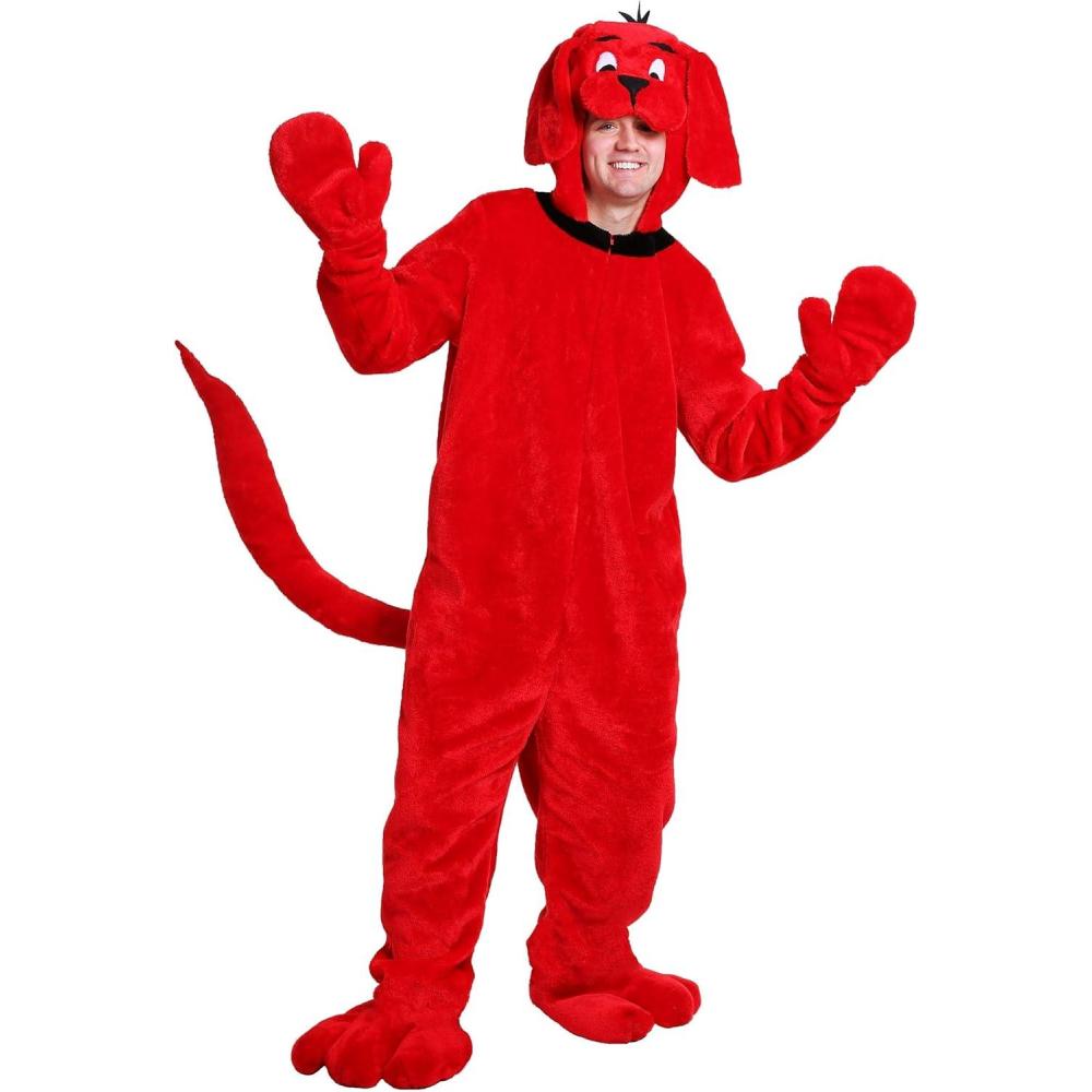 imageAdult Clifford the Big Red Dog Costume  Storybook Character Mascot  Library Classroom Reading OutfitBundle W Bone