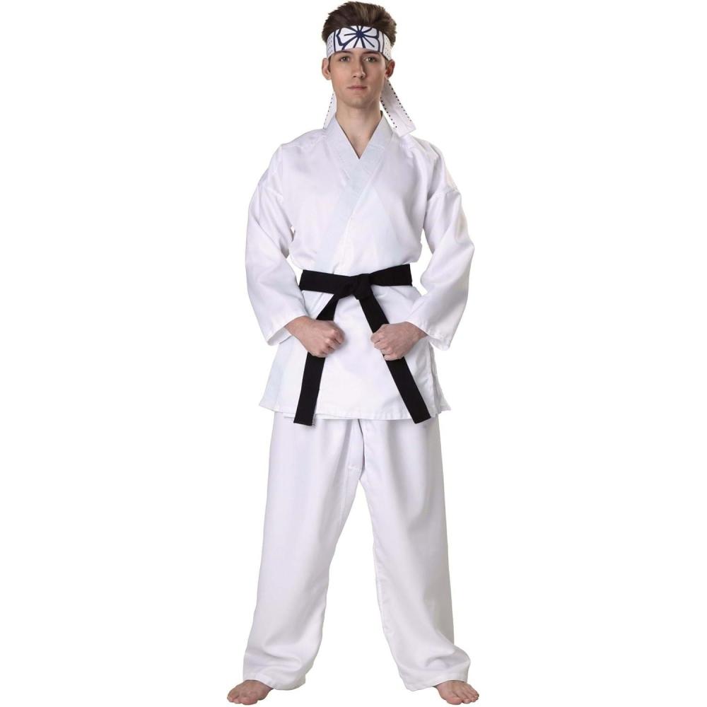 imageAdult Daniel San Costume  Officially Licensed Outfit for Halloween Cosplay  Shirt Pants Belt Headband