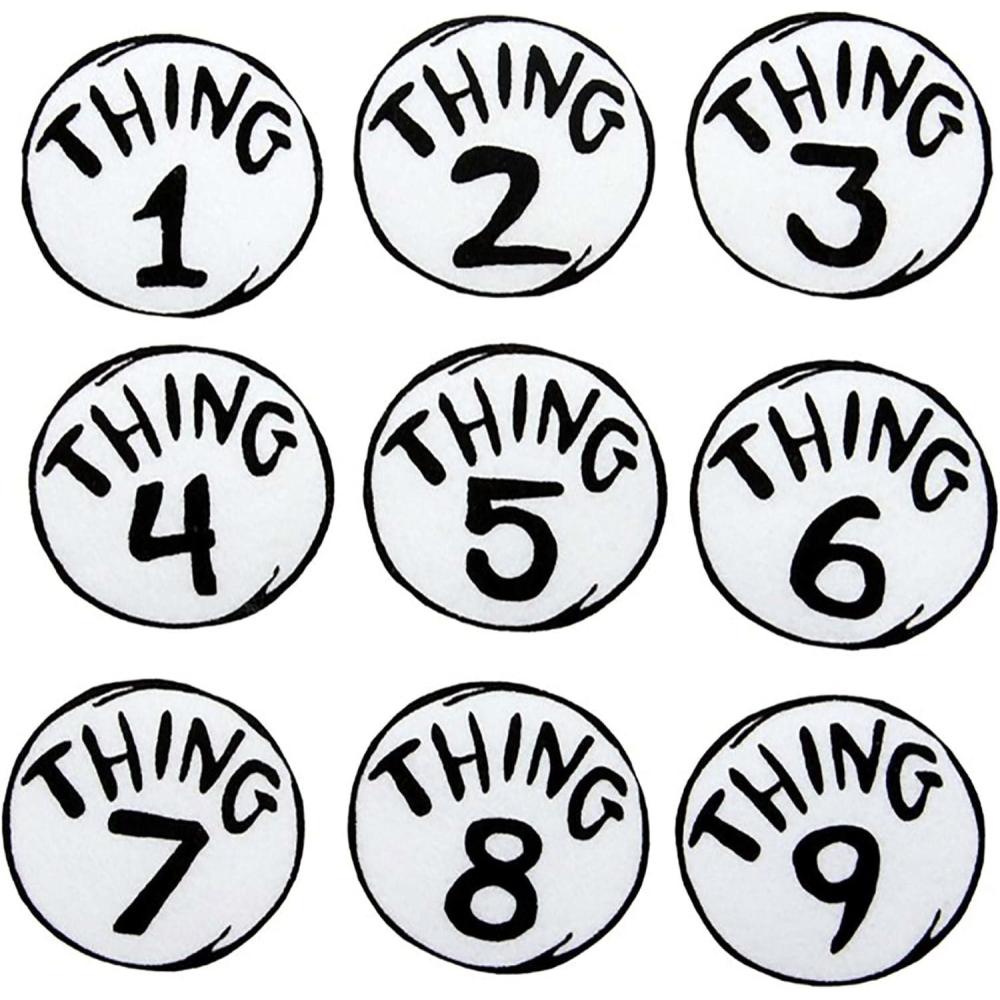 imageDr Seuss Thing 19 TShirt Iron On Printed Patch Costume Set for Kids and Adults