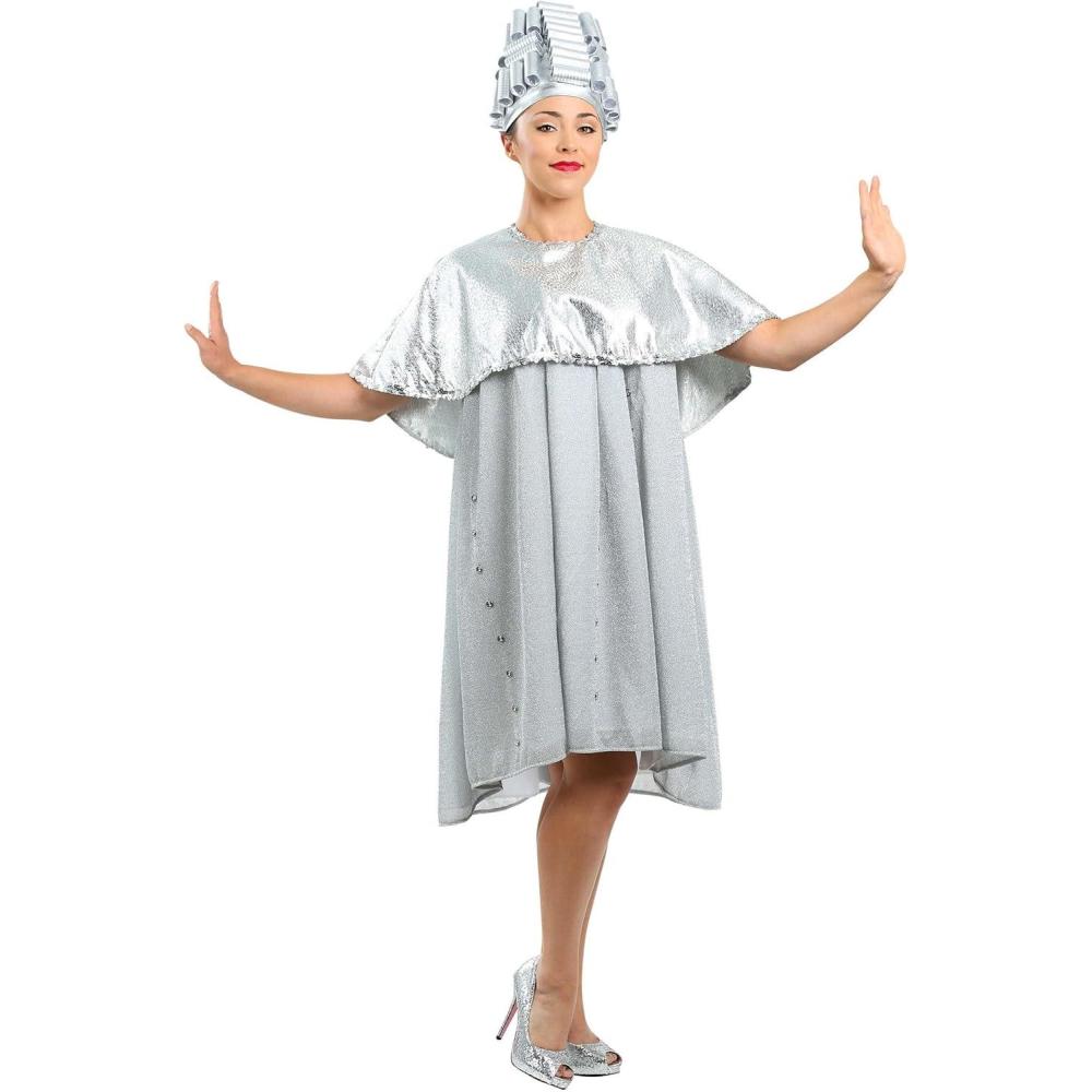 imageIconic Grease Beauty School Dropout Womens Costume with Silver Cape ampamp Foam Hat  Step Back in Time