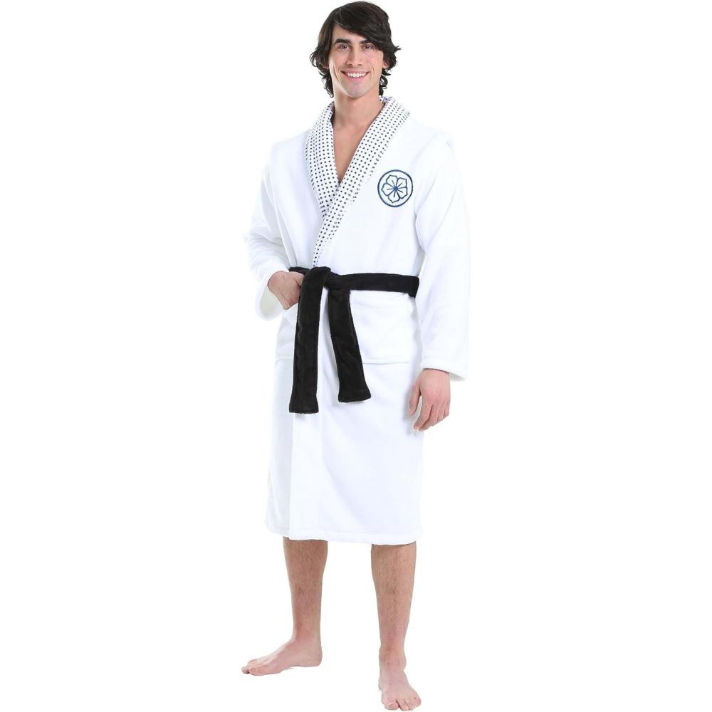 imageKarate Kid Daniel San Bathrobe Costume  Robe with Embroidered Design ampamp Functional Pockets