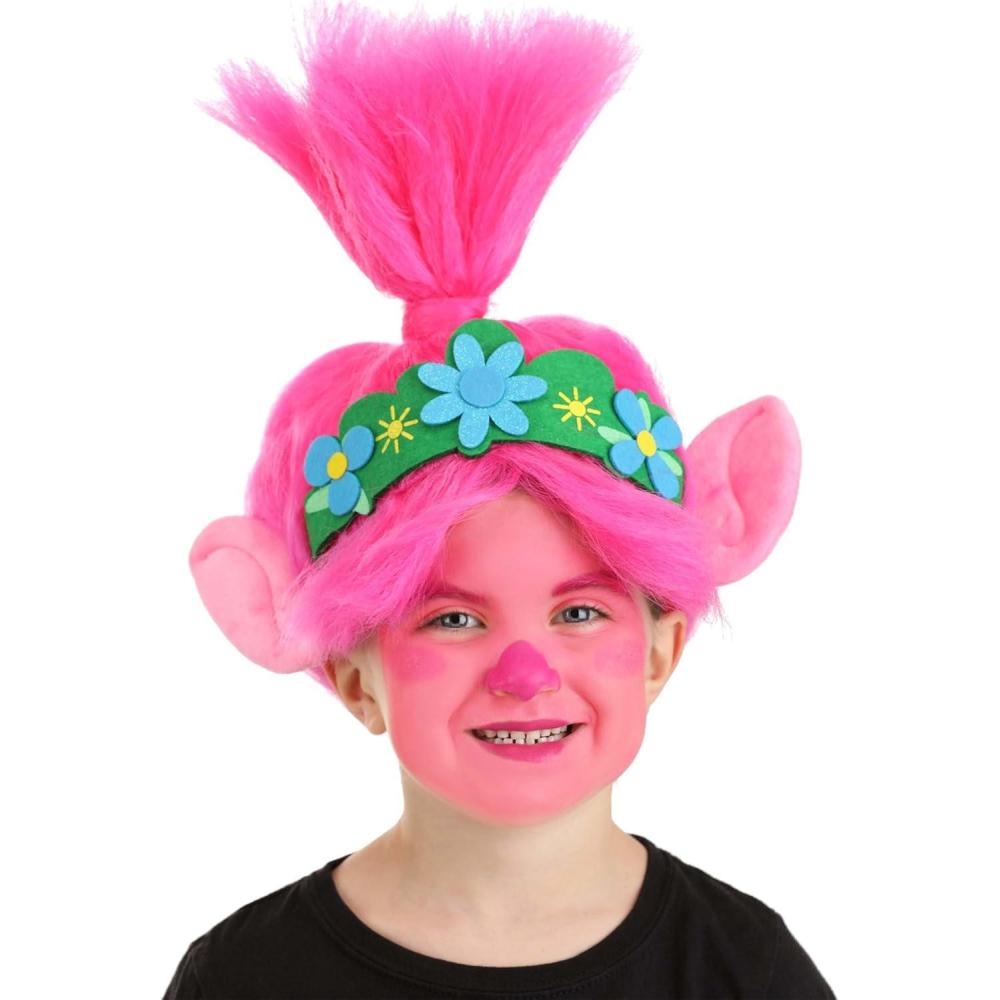 imageTrolls Poppy Costume Makeup Accessory Kit for Kids Girls Pink Cosmetic Palette for Halloween Cosplay Party