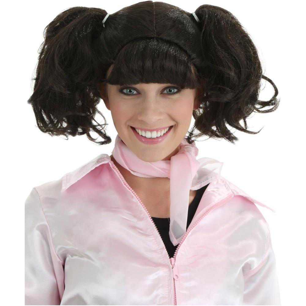 imageWomens Grease Movie Jan Pigtails Hairdo Wig  Vintage Movie Character Cosplay Costume Accessory  50s Wigs