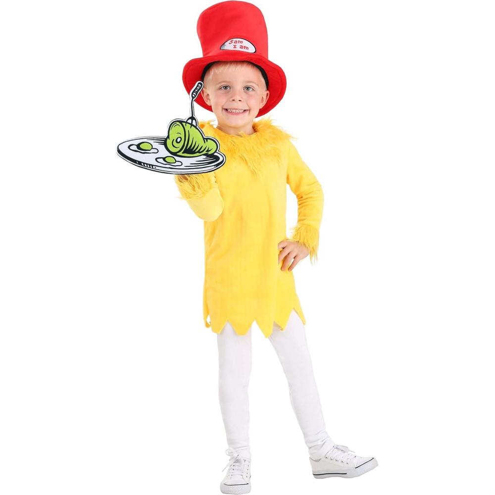 imageelope Dr Seuss Green Eggs and Ham Sam I Am Costume for Toddlers 4T2T