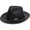 image1920s Mens Gangster Costume Fedora Hat Accessory  Black Mobster Hats for Men  Gatsby Party Hats for Adults