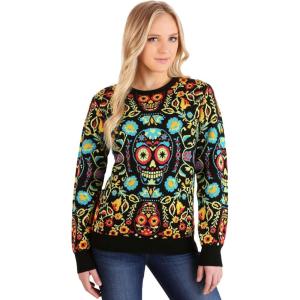 Adult Sugar Skull Halloween Sweater