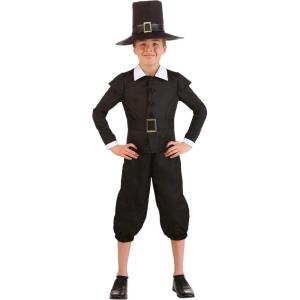 Boys Pilgrim Costume – Jacket, Pants, Belt – Kid’s Pilgrim Outfit