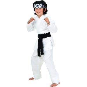 Child Daniel San Costume | Officially Licensed Outfit for Halloween, Cosplay – Shirt, Pants, Belt, Headband(Costume)