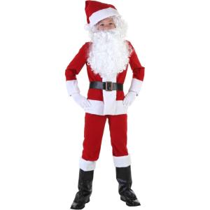 Child Santa Costume Kid’s Santa Claus Suit Costume(Costume)