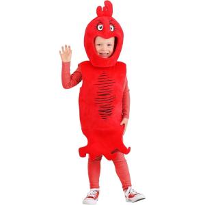 Dr. Seuss Kids Red Fish Toddler Costume – Tunic and Headpiece with Embroidered Details