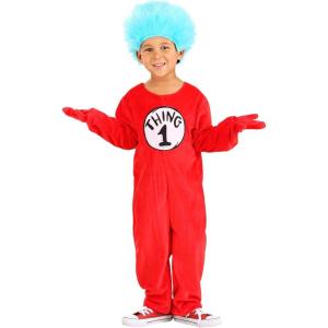 Dr. Seuss Thing 1 & Thing 2 Deluxe Costume Toddler 18 Months Old, 2T, 4T