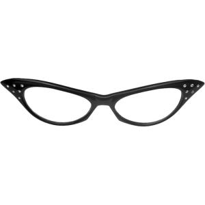 Fun Costumes 50s Black Frame Glasses