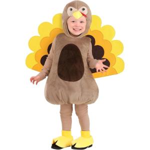 Fun Costumes Crafty Turkey Costume for Toddlers, Thanksgiving Halloween Turkey Suit, Bird Outfit for Animal Cosplay Party 2T(2T)