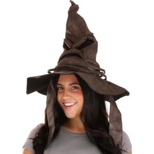Fun Costumes HARRY POTTER Adult Brown Replica Sorting Hat, Fake Talking Sorting Hat Harry Potter