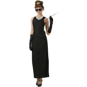 Holly Golightly Costume For Women | Breakfast at Tiffany’s Black Dress And Gloves, Audrey Hepburn Movie Outfit