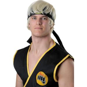 Karate Kid Johnny Cobra Kai Wig Officially Licensed Blonde Wig for Men’s Cosplay