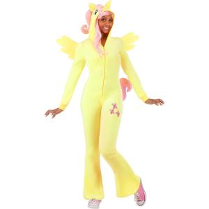 My Little Pony Fluttershy Women’s Costume – Hooded Jumpsuit with Wings, Tail & Ears