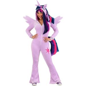 My Little Pony Twilight Sparkle Costume for Women, Purple Winged Unicorn Jumpsuit