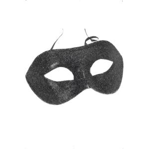 Smiffys Unisex Glitter Eye mask, Black, One Size, Gino Eye mask, 25948