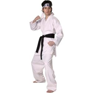 The Karate Kid Costume | Daniel San Outfit | Miyagi Do Uniform | Martial Arts Black Belt, Headband Apparel
