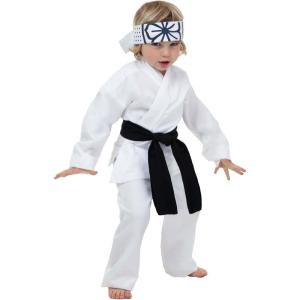 Toddler Daniel San Costume | Officially Licensed Outfit for Halloween, Cosplay – Shirt, Pants, Belt, Headband