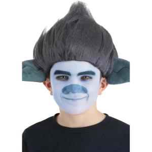 Trolls Branch Costume Makeup Accessory Kit for Kids, Boy’s Blue Cosmetic Palette for Halloween Cosplay Party